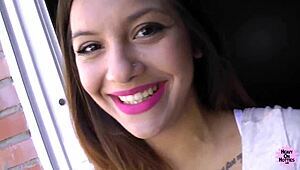 this innocent teen starts sucking before fucking hard like a total slut