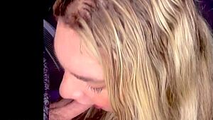 Gabriela Stokweel gives delicious blowjob with deepthroat.