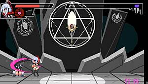 in buzama hentai fight game ep 1, shemale gets bareback rough fuck