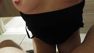 Bathroom tryst with Bizzy and a monster cock