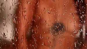 relaxing bath in the shower with warm water and soothing bubbles