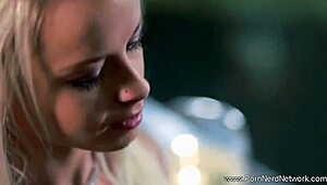 She gives a slow and sensual blowjob in cfnm, deepthroating and choking on his cock.