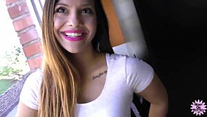 this innocent teen starts sucking before fucking hard like a total slut