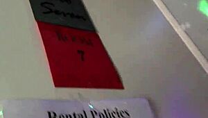 Hottie rides black schlong after handjob and blowjob at gloryhole