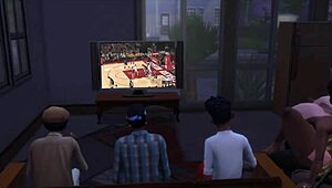 Black wife with big ass interacts near her husband