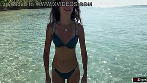 Pissed on girl at public beach, total shock!