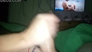 Wife Catches Husband Watching Porn And Takes Over With Handjob