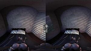 Virtual Reality Fucking with Harley Quinn in Animated Hentai Scene