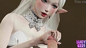 Give The Bride Frieren A Happy Kiss, Oral, And Creampie!