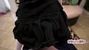 I watch my stepsis fill my girlfriend's shoes with passion