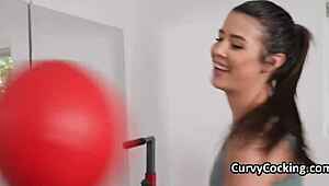 Kylie Feels Intense Pleasure Licking Cock and Pussy in Spandex at Gym