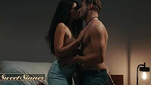 nathan throat-fucks his ex-gf harley hazes before stretching her pussy with his huge cock