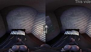 Virtual Reality Fucking with Harley Quinn in Animated Hentai Scene