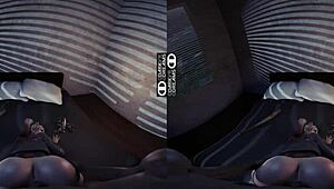 Virtual Reality Fucking with Harley Quinn in Animated Hentai Scene