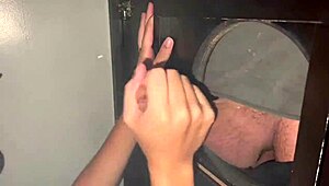 damn, my cuck watches me cum hard on another dick at swing bar, condom broke and i cleaned him up