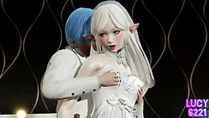 Give The Bride Frieren A Happy Kiss, Oral, And Creampie!