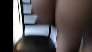 Huge black tits bounce with big ass shaking