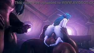 wow pmv - gangbang sluts banging hard in wild group action