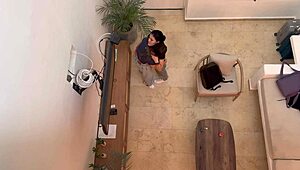 Two hot Colombian babes passionately fingering and kissing in homemade sex