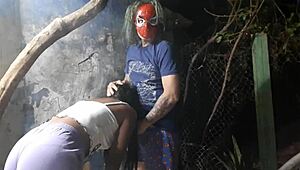 Spider-Man Fucks Young Girl at Halloween Party, Family Watches