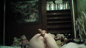 deep anal masturbation with dildo insertion