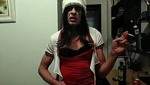 Put it in my ass, you slut! Fuck this trans milf hard!