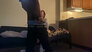 Amazon delivery man receives a generous gratuity from a busty customer