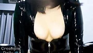 Thai Hooker in Leather Outfit Gets Creampied in Wild Session