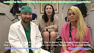 hey, check mina moon getting her tampa university physical by doctor tampa com