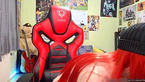 Perfect Redhead Feels Intense Pleasure Fucking Big Dildo With Hairy Juicy Pussy And Titifucking Black Cock