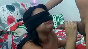 Kendall Delivers Intense Blowjob on My Bound Big Cock