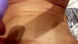 Exploring Sensations With A Large Purple Toy In A Tight Space