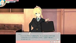 margaret the cute blonde jk gets her big tits massaged and sucked in 3d anime