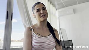 Amateur Spanish porn with busty babe Nadja sucking and swallowing