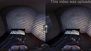 Virtual Reality Fucking with Harley Quinn in Animated Hentai Scene