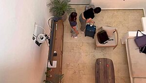 Two hot Colombian babes passionately fingering and kissing in homemade sex