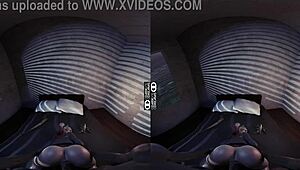 Virtual Reality Fucking with Harley Quinn in Animated Hentai Scene