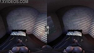 Virtual Reality Fucking with Harley Quinn in Animated Hentai Scene