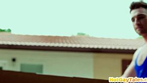 hairy tattooed stud barebacked by lover till cumshot!