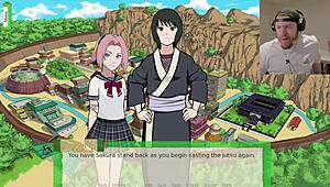 I defeated Tsunade and now she's in this uncensored hentai blowjob threesome