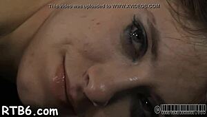 Slave receives castigation in bondage domination