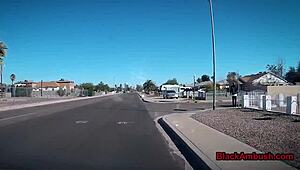 that redhead teen getting pounded by huge black cock in the car