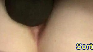 Pigtail redhead teen's closeup interracial sex with mature cougar!