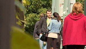 Wow, Slutty Teen Girl! How Dare You Suck a Stranger's Cock Right on the Street?