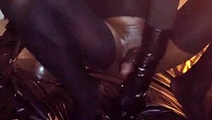 Intense gay stomach fucking with dildo toys