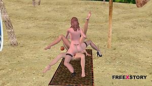 Three Cute Girls Fuck With Strapon In Two Positions!