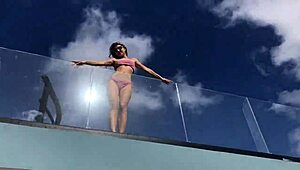 Gina Gerson teases on vacation with her sexy webcam moves.