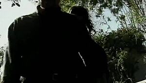 German Babe Fucks In Hollywood Forest Threesome With Facial Cumshot