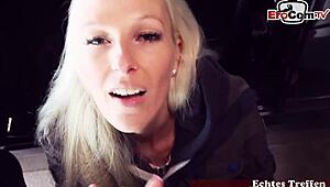 Deutsche blondine abgeschleppt für spontanes sextreffen draußen