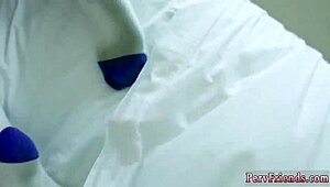 at the party, friends play twister leading to handjobs and hardcore foursome